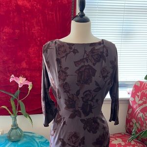 Vintage 50’s Floral Velveteen Cocktail Dress